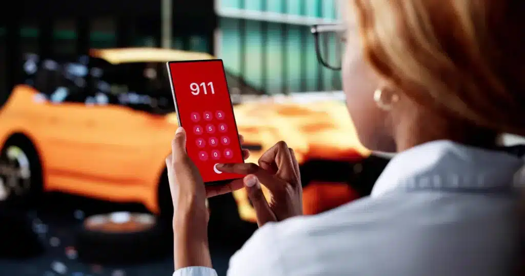 calling the police after an accident