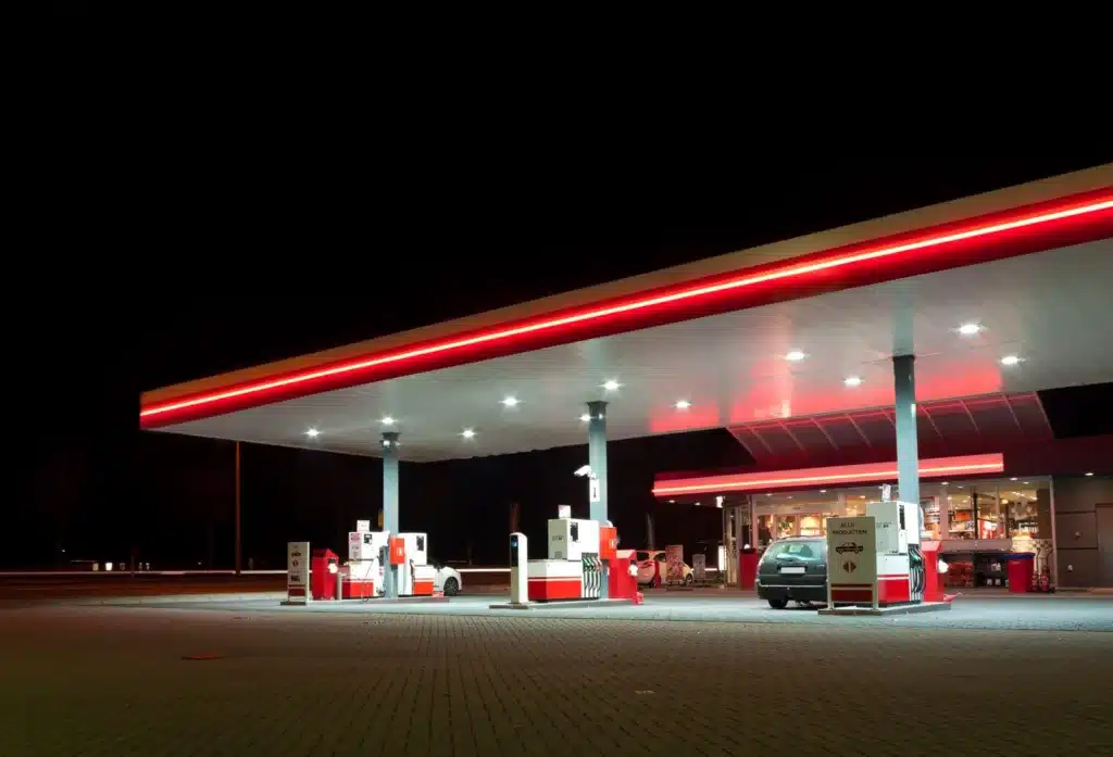 injured at a gas station